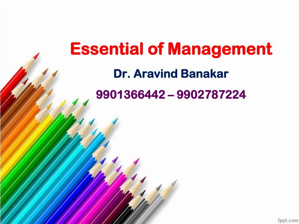 essential of management dr aravind banakar 9901366442 9902787224