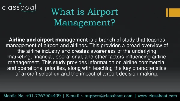 Airport Management Courses In Pune