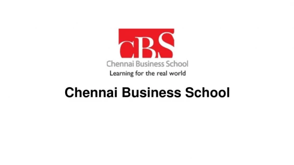 Best PGPM Courses in Chennai- CBS
