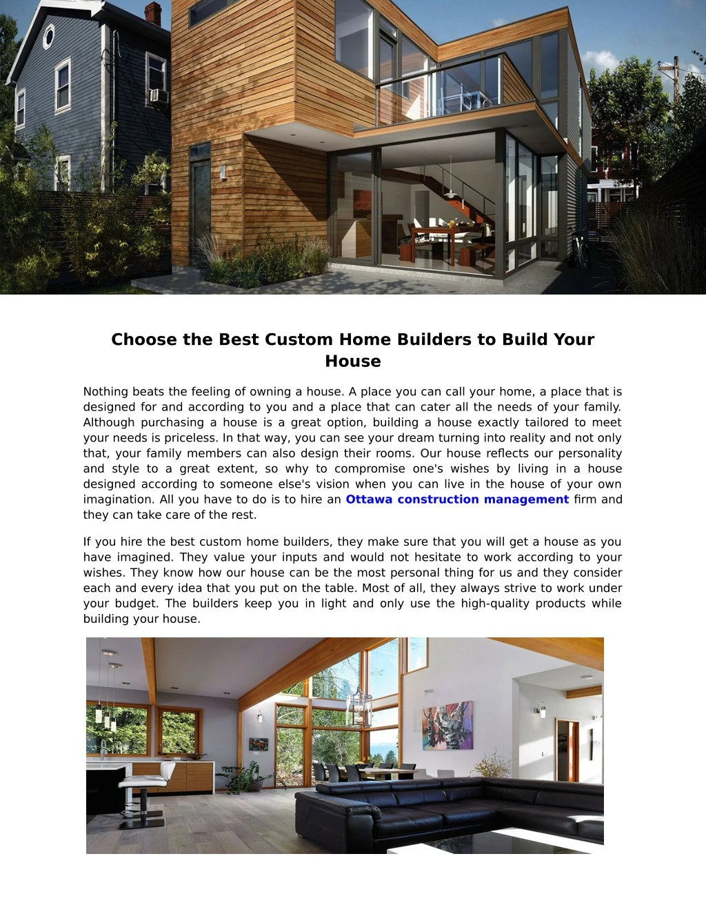 choose the best custom home builders to build