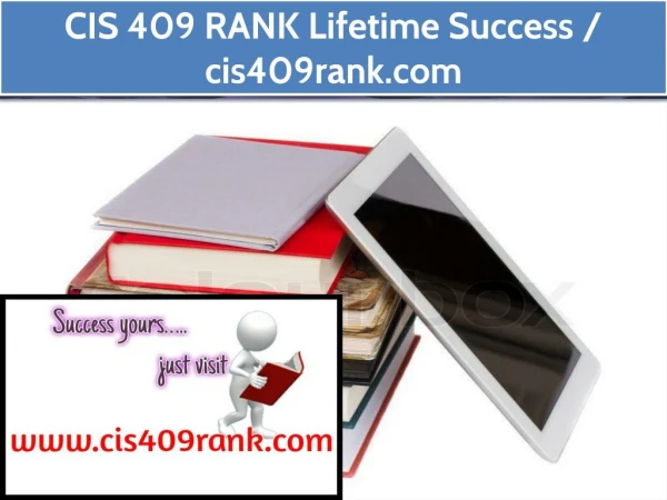 CIS 409 RANK Lifetime Success / cis409rank.com