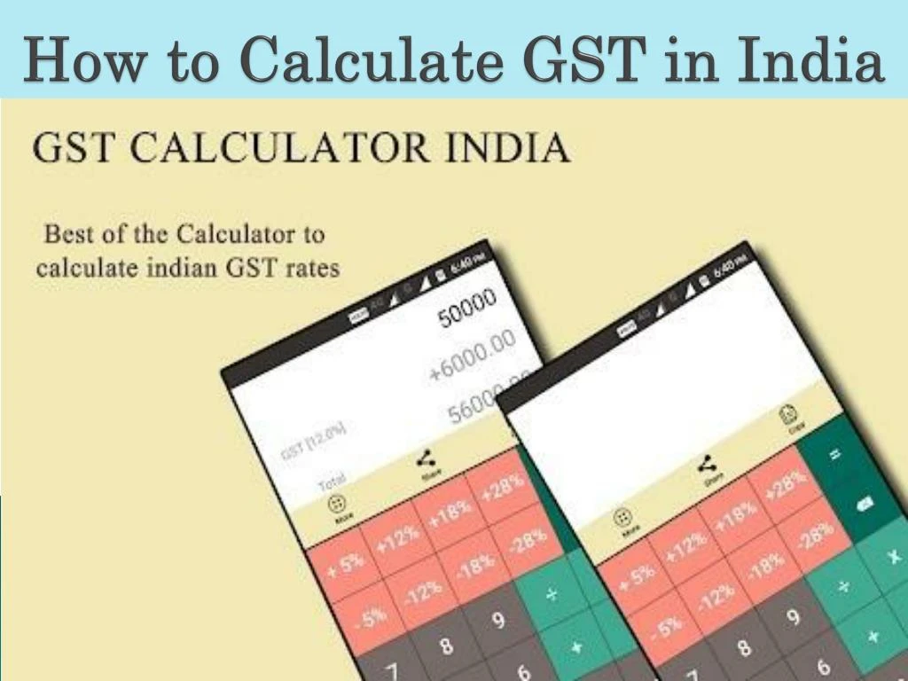 how to calculate gst in india