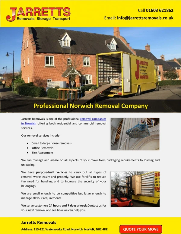 Professional Norwich Removal Company