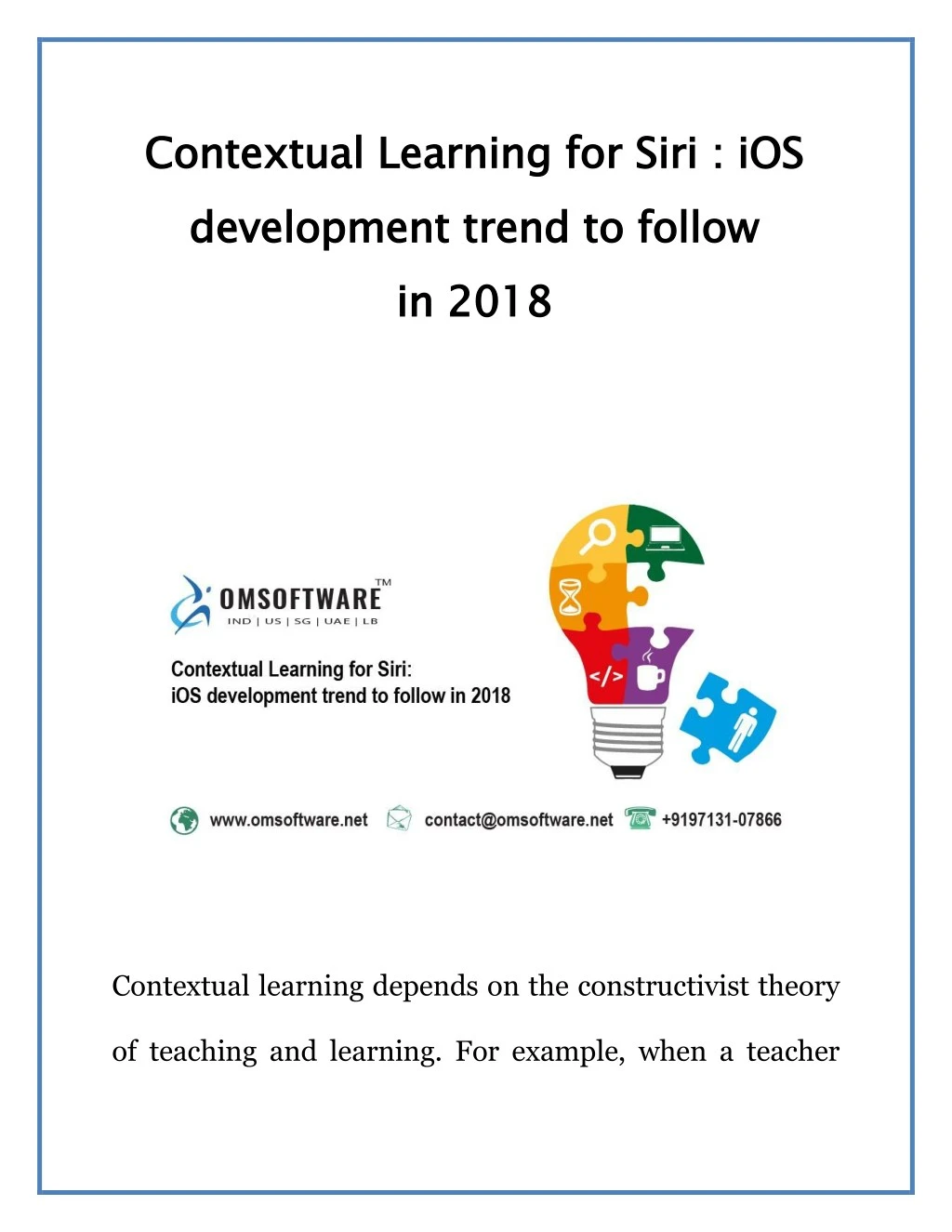 contextual learning for siri development trend