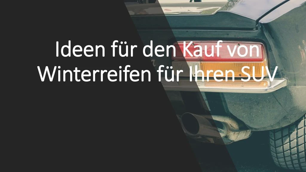 ideen f r den kauf von winterreifen f r ihren suv