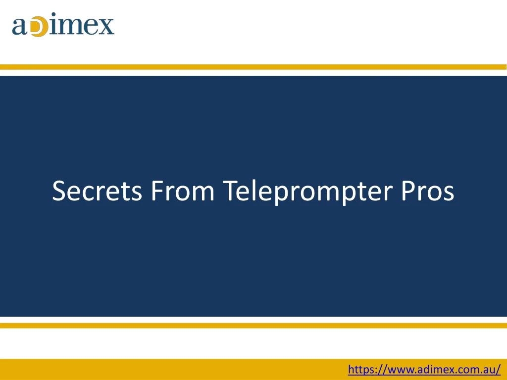 secrets from teleprompter pros