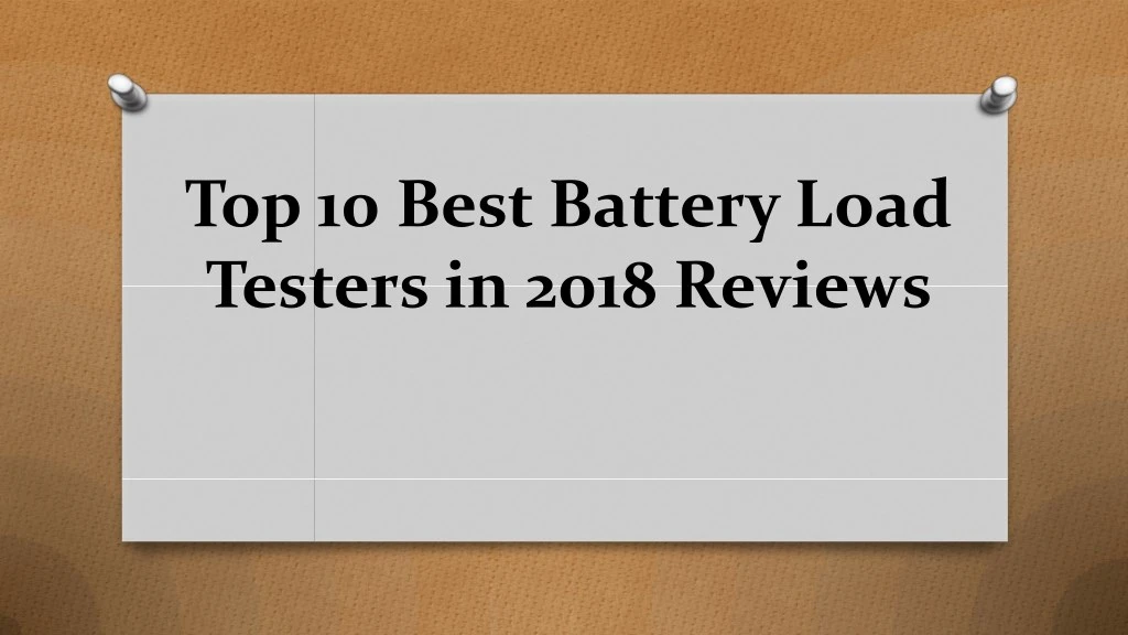 top 10 best battery load testers in 2018 reviews