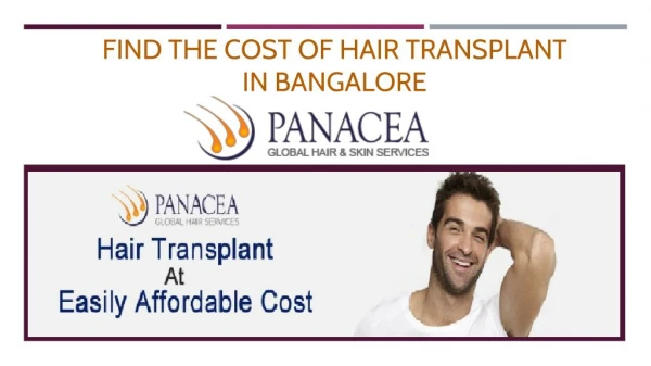 Hair Transplant Cost in Bangalore, Affordable Hair Trasplant in India