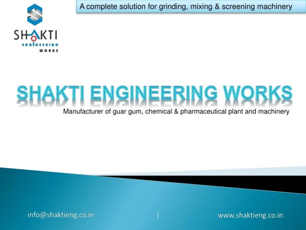 Screening and Separation Machinery Manufacturer in Ahmedabad, India