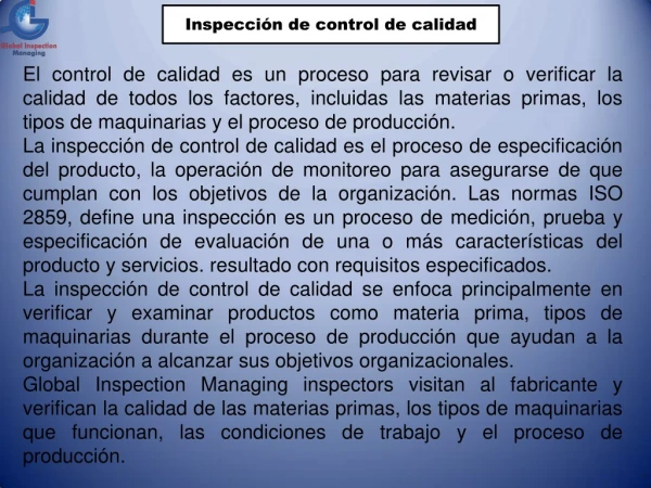 InspecciÃ³n de control de calidad