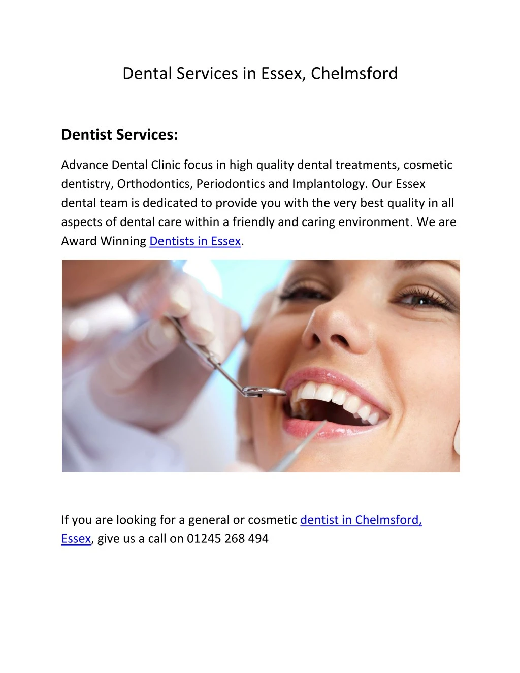 dental services in essex chelmsford