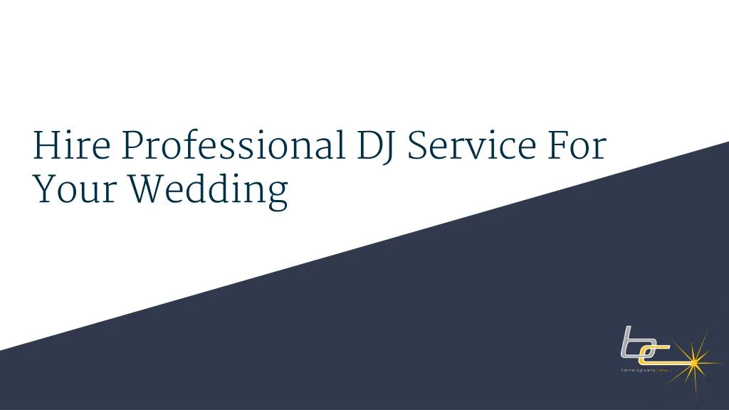 hire professional dj service for your wedding