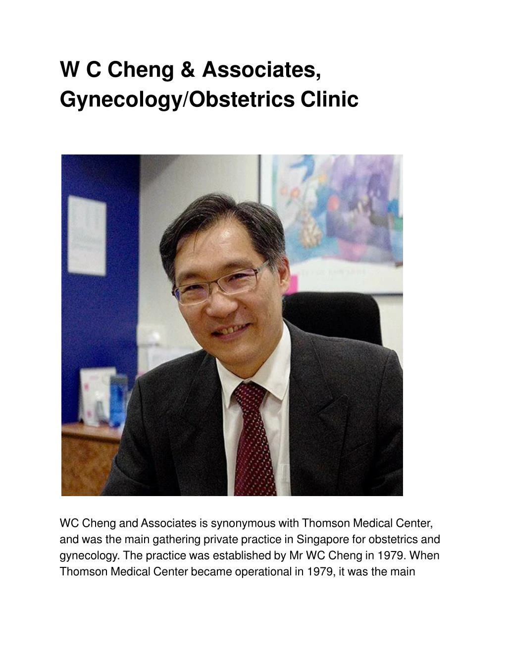 w c cheng associates gynecology obstetrics clinic