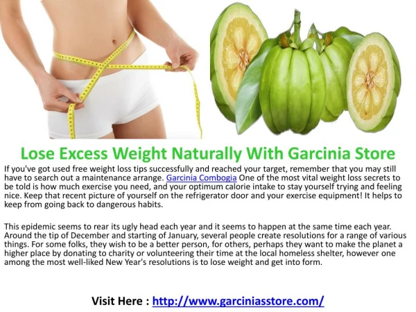 Garcinia Store : Quick & Effective Weight Loss Formula For Everyone!