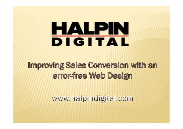 Improving Sales Conversion with an error-free Web Design