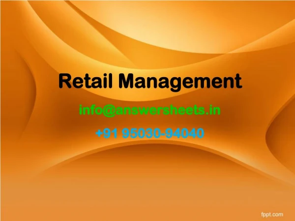 retail management info@answersheets in 91 95030 94040