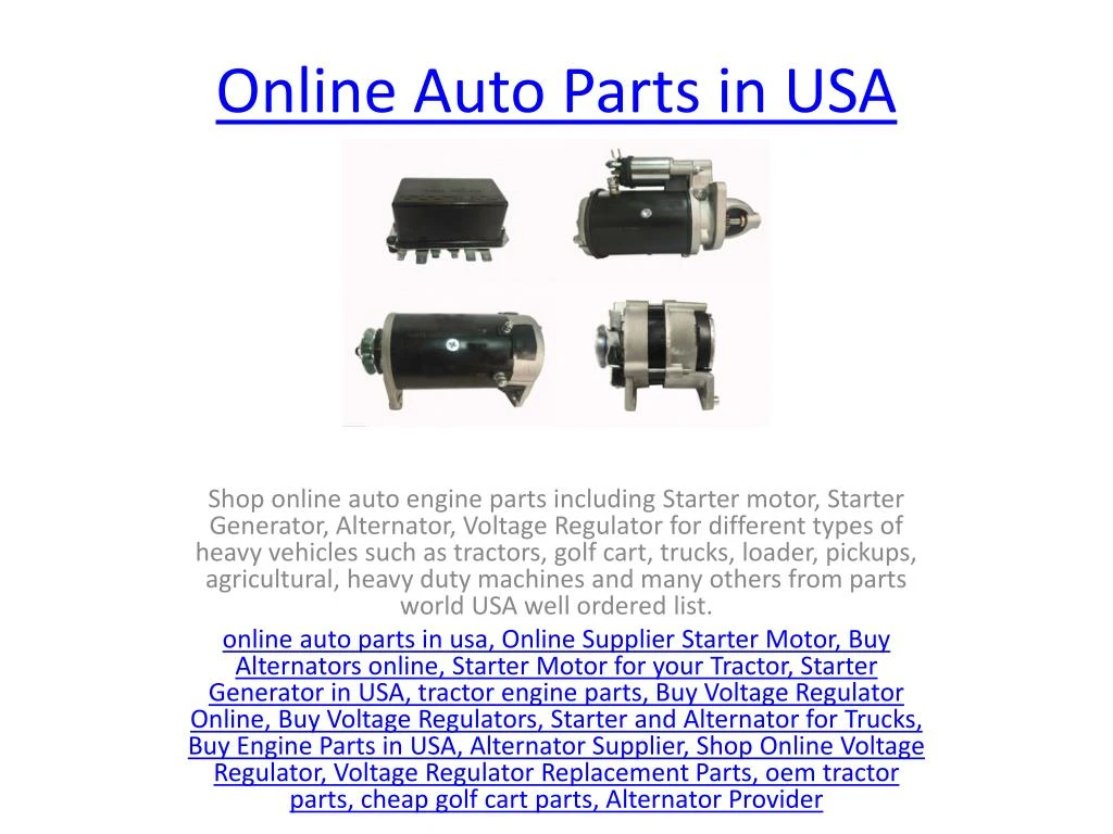 online auto parts in usa