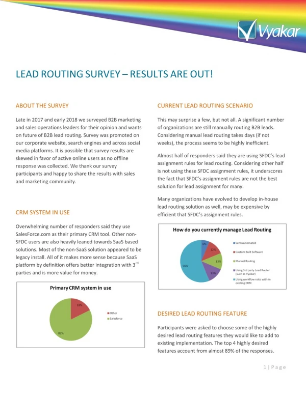 Lead Routing Survey