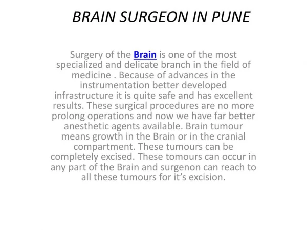 Spine Surgeon in Pune | Brain Surgeon in Pune | Dr.Dilip Kiyawat,Maharashtra