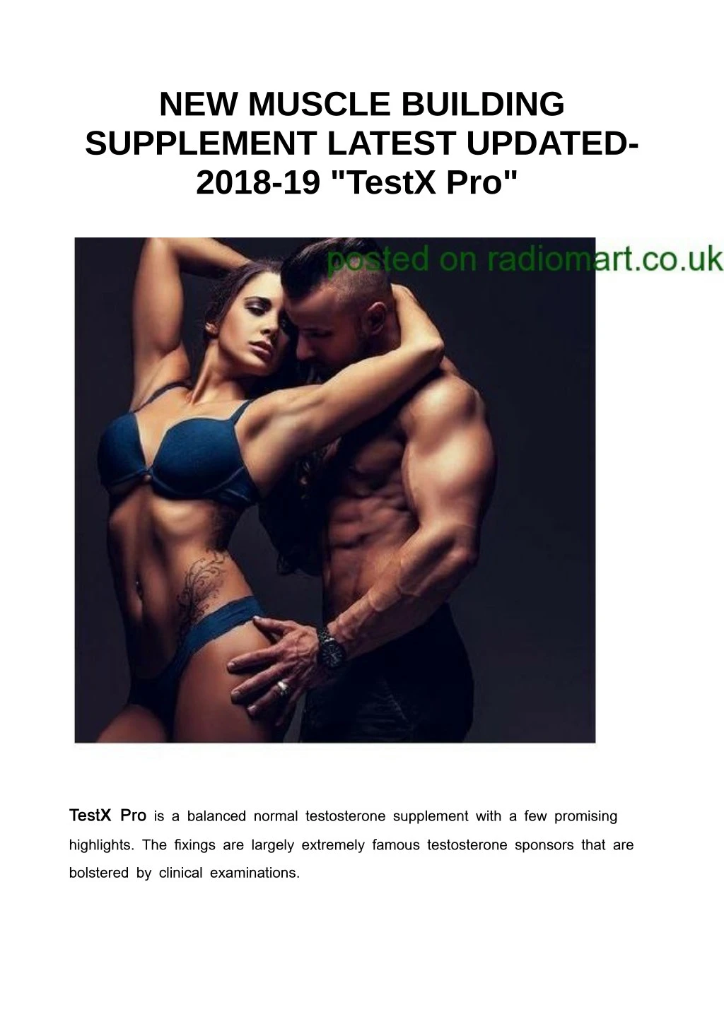 new muscle building supplement latest updated