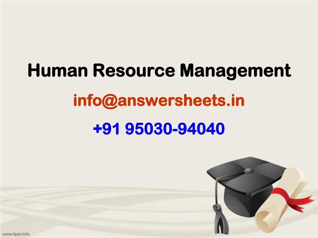 human resource management info@answersheets in 91 95030 94040