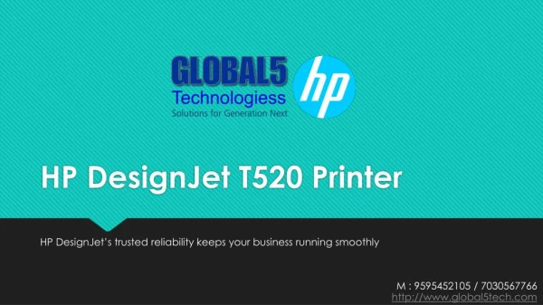 HP DesignJet T520 36-in Printer | Global 5 Tech
