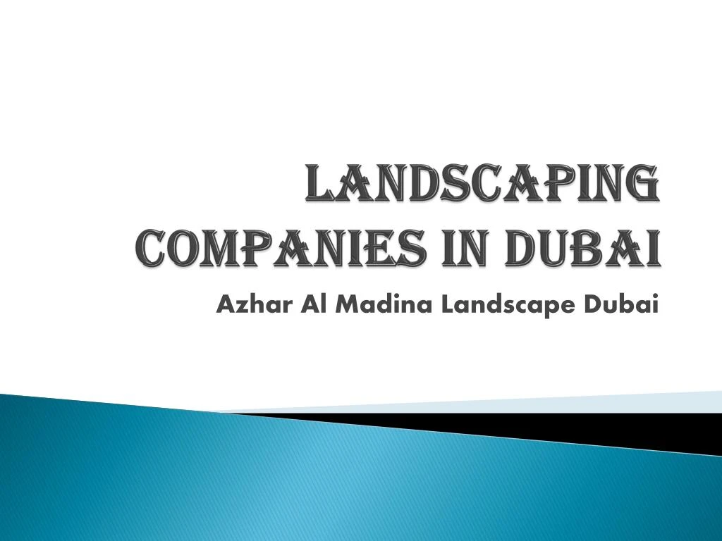 landscaping companies in dubai