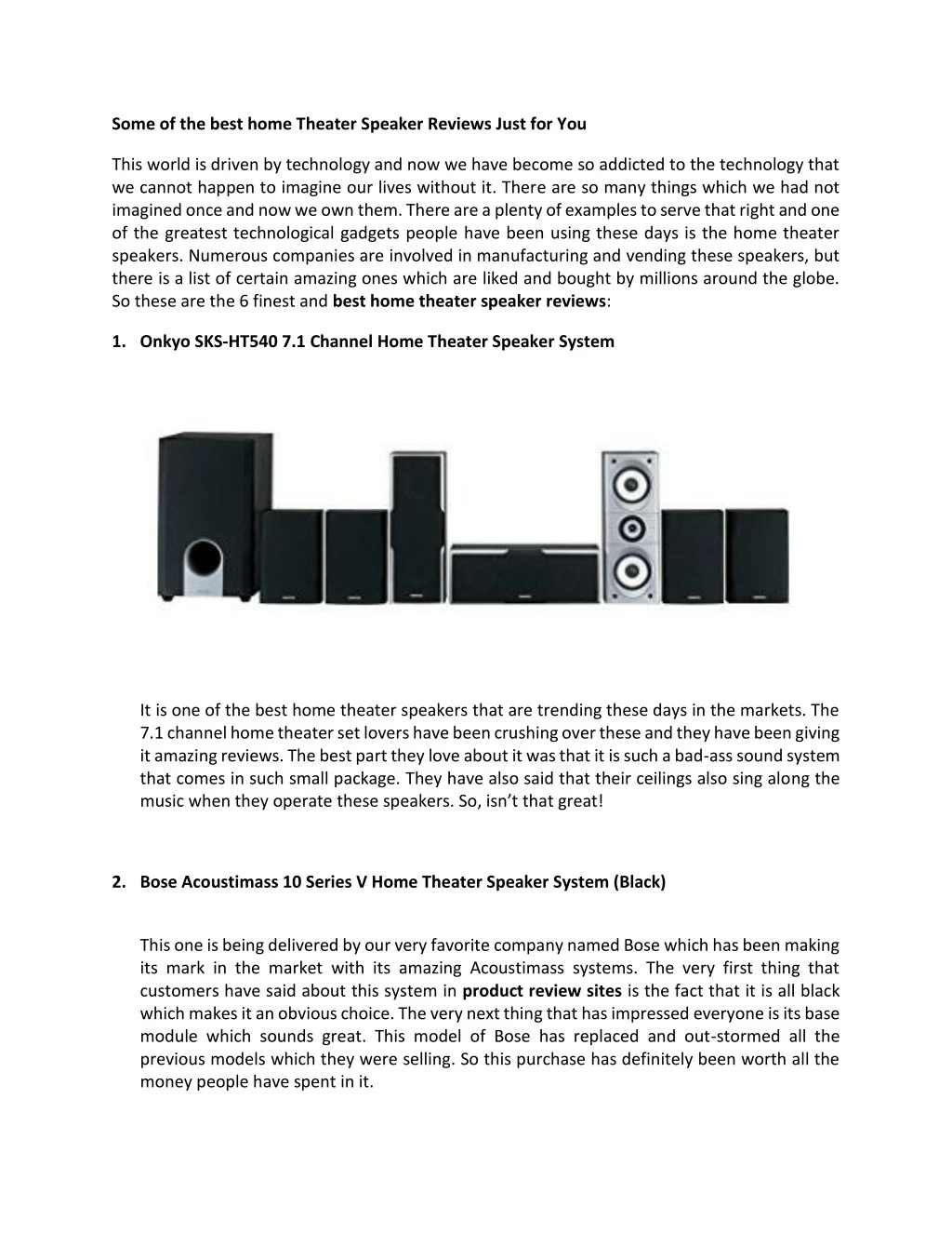 some of the best home theater speaker reviews
