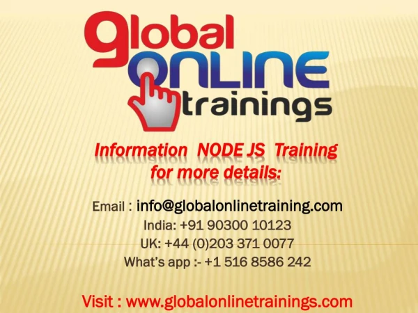 Node Js Training | Node Js Online Training - Global Online Trainings