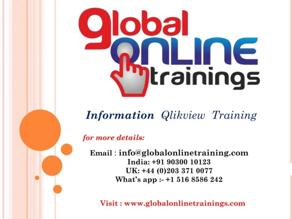 Qlikview Training | Qlikview Online Training - Global Online Trainings