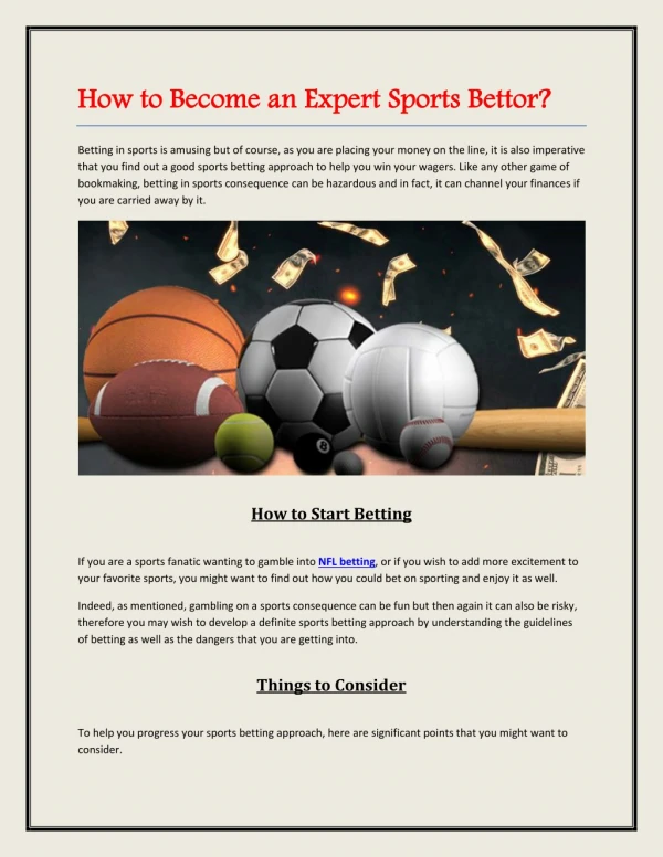 How to Become an Expert Sports Bettor?