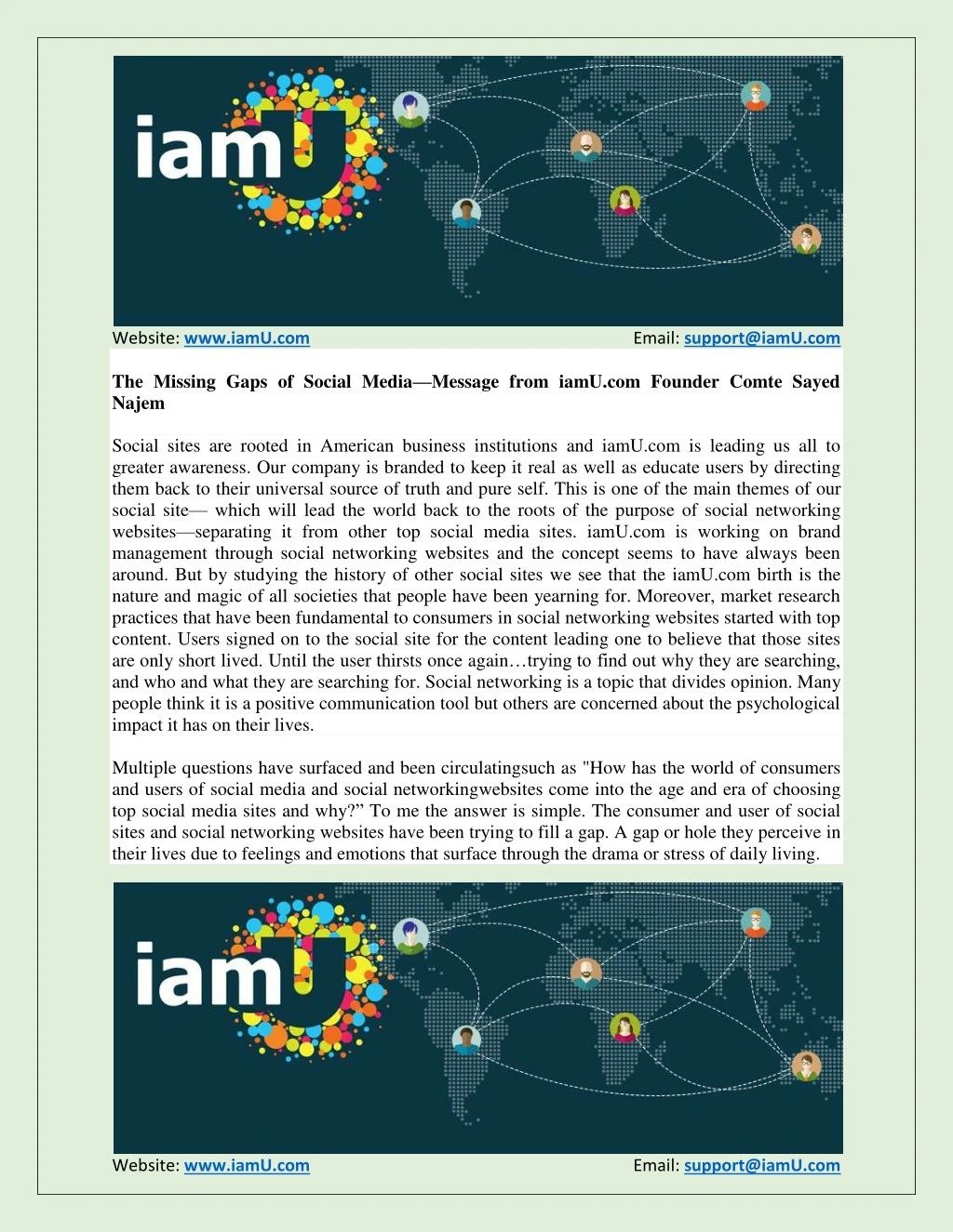 website www iamu com the missing gaps of social