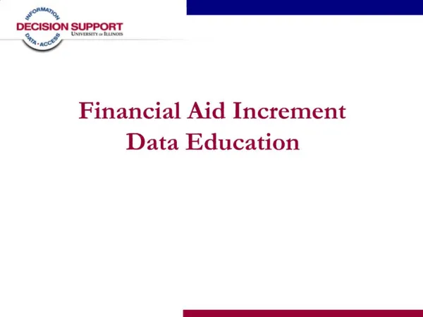 Financial Aid Increment Data Education