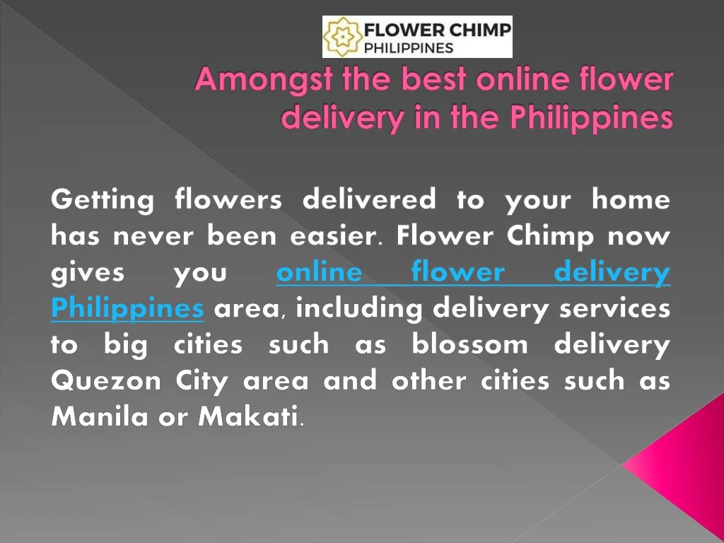 amongst the best online flower delivery in the philippines