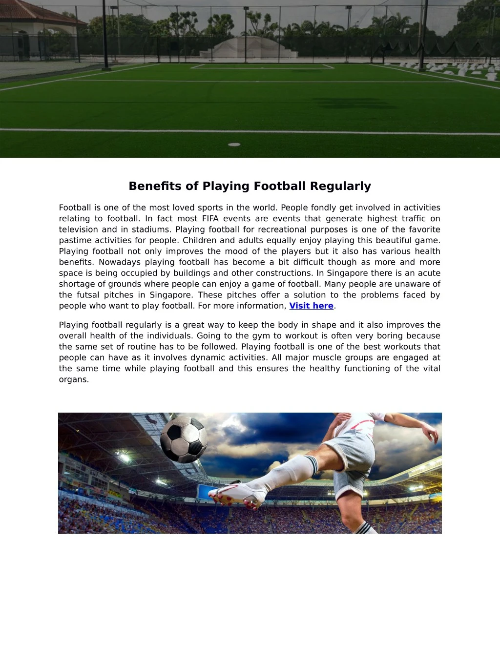 benefits of playing football regularly