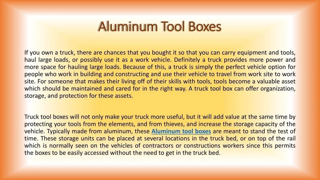 aluminum tool b oxes