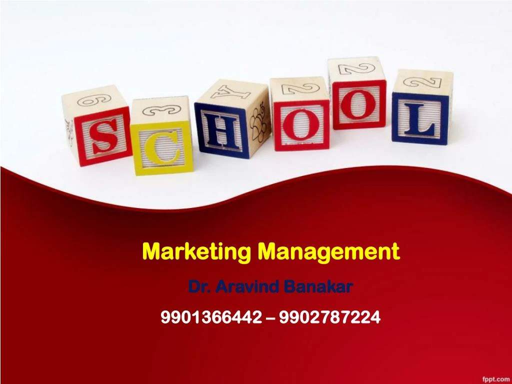 marketing management dr aravind banakar 9901366442 9902787224