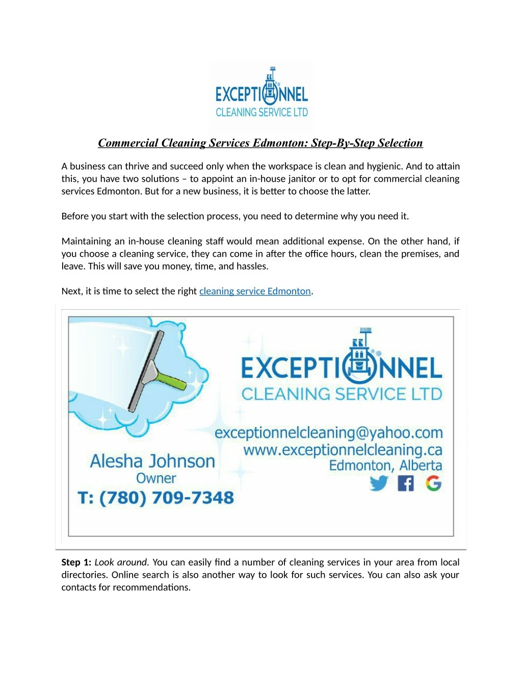 commercial cleaning services edmonton step