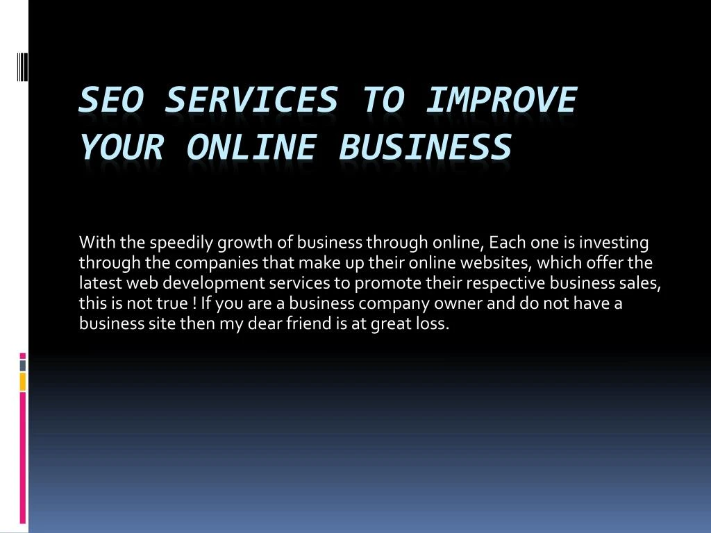 seo services to improve your online business