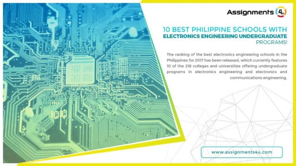 10 Best Electronics and Engineering Schools in Philippines