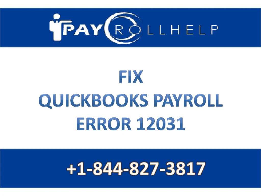 fix quickbooks payroll error 12031