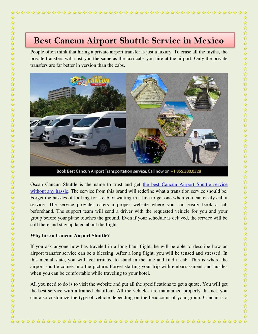 best cancun airport shuttle service in mexico