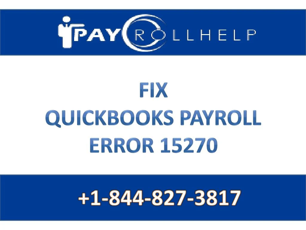 fix quickbooks payroll error 15270