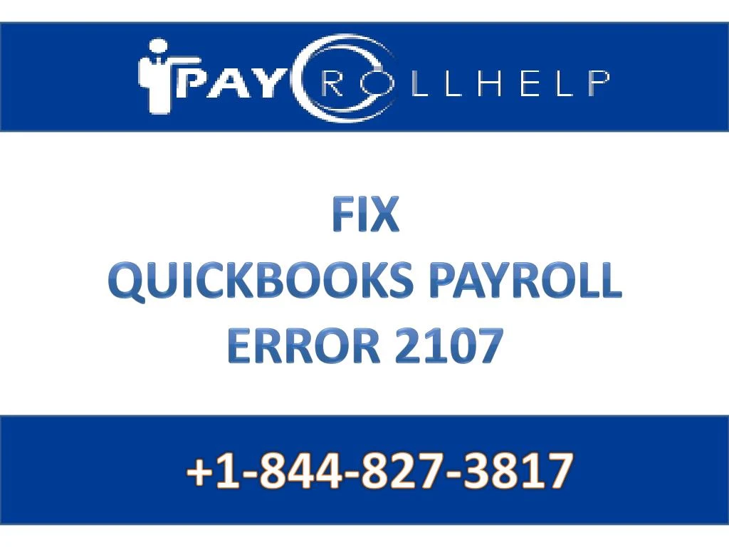 fix quickbooks payroll error 2107