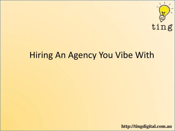 Hiring An Agency You Vibe With