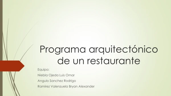 programa arquitectonico