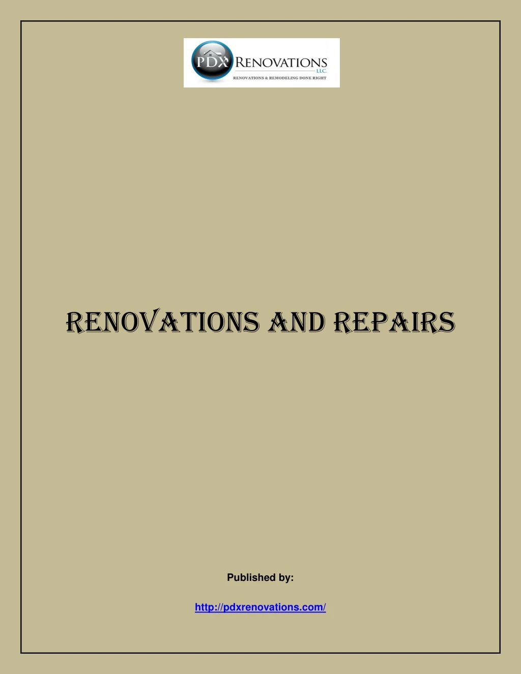 renovations and repairs