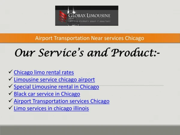 Airport Transportation Near services Chicago