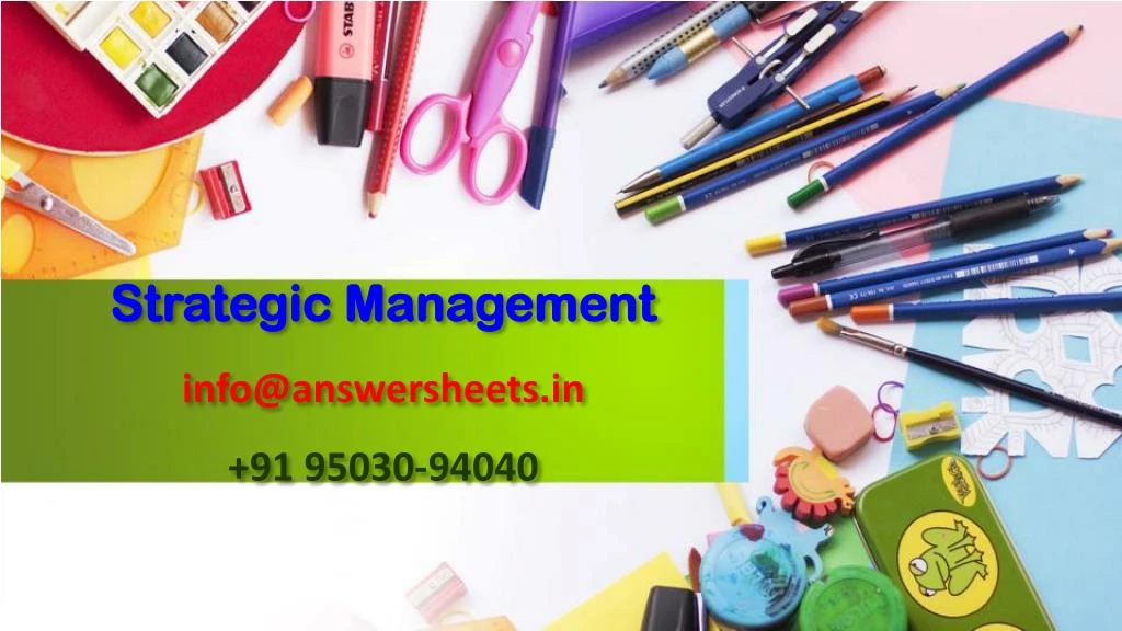 strategic management info@answersheets in 91 95030 94040