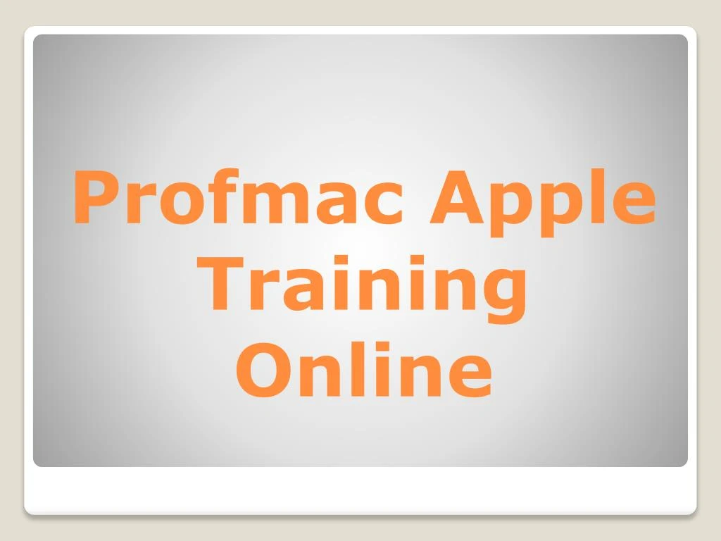 profmac apple training online